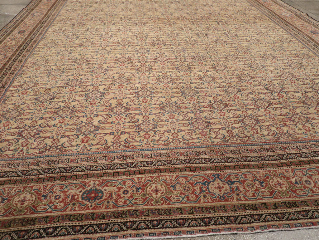 Antique Persian Mahal Oversize Carpet, No.24942 - Staging