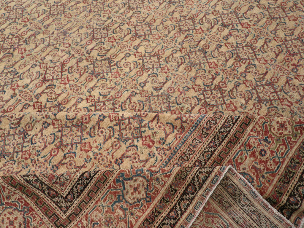Antique Persian Mahal Oversize Carpet, No.24942 - Staging
