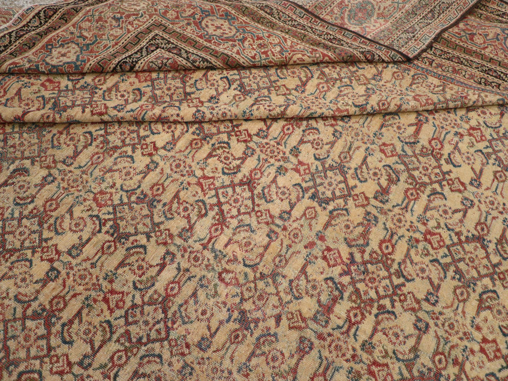 Antique Persian Mahal Oversize Carpet, No.24942 - Staging