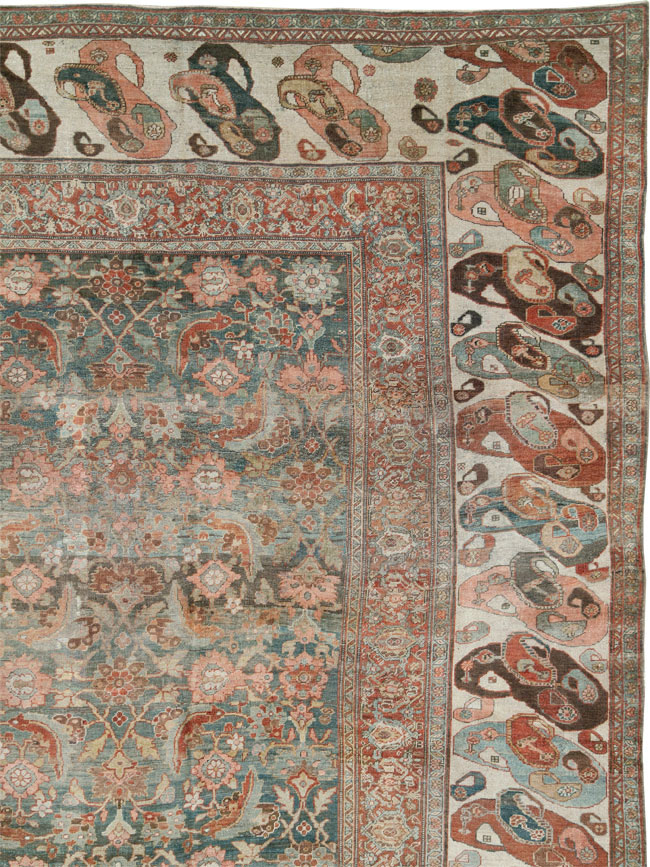 Antique Persian Bidjar Oversize Carpet, No.24945 - Staging