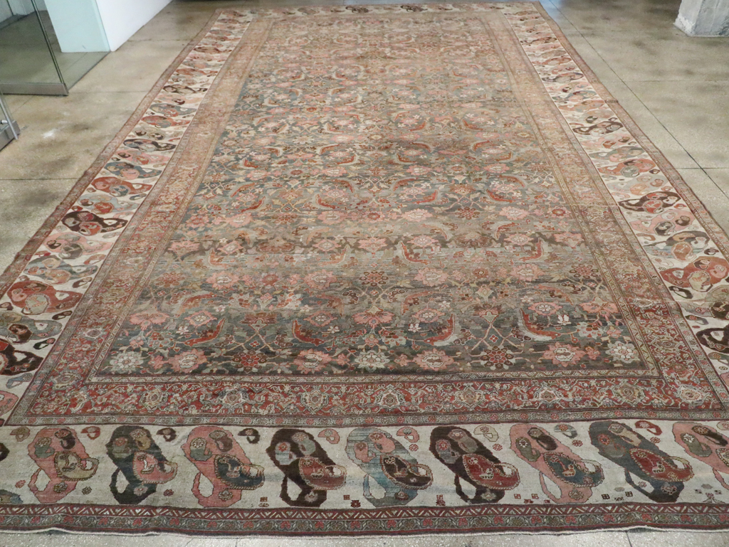Antique Persian Bidjar Oversize Carpet, No.24945 - Staging