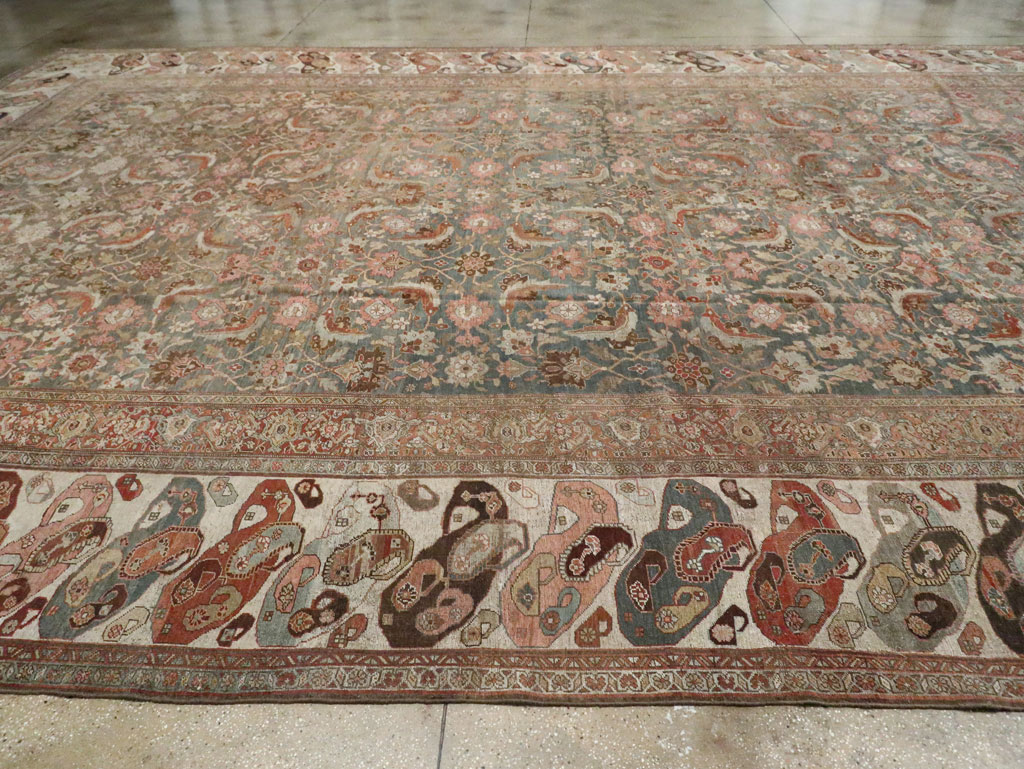 Antique Persian Bidjar Oversize Carpet, No.24945 - Staging