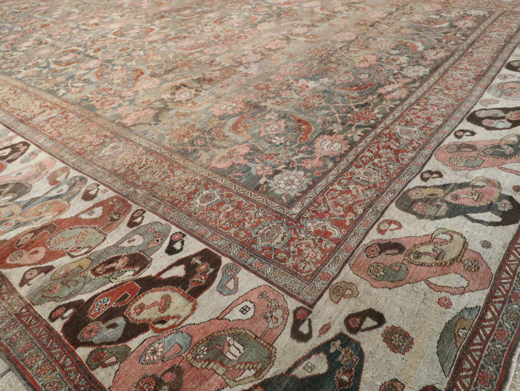 Antique Persian Bidjar Oversize Carpet, No.24945 - Staging