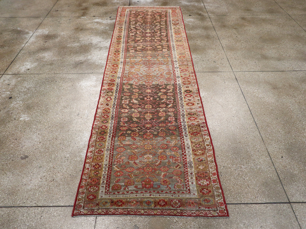 Antique Persian Bidjar Runner, No.24957 - Staging