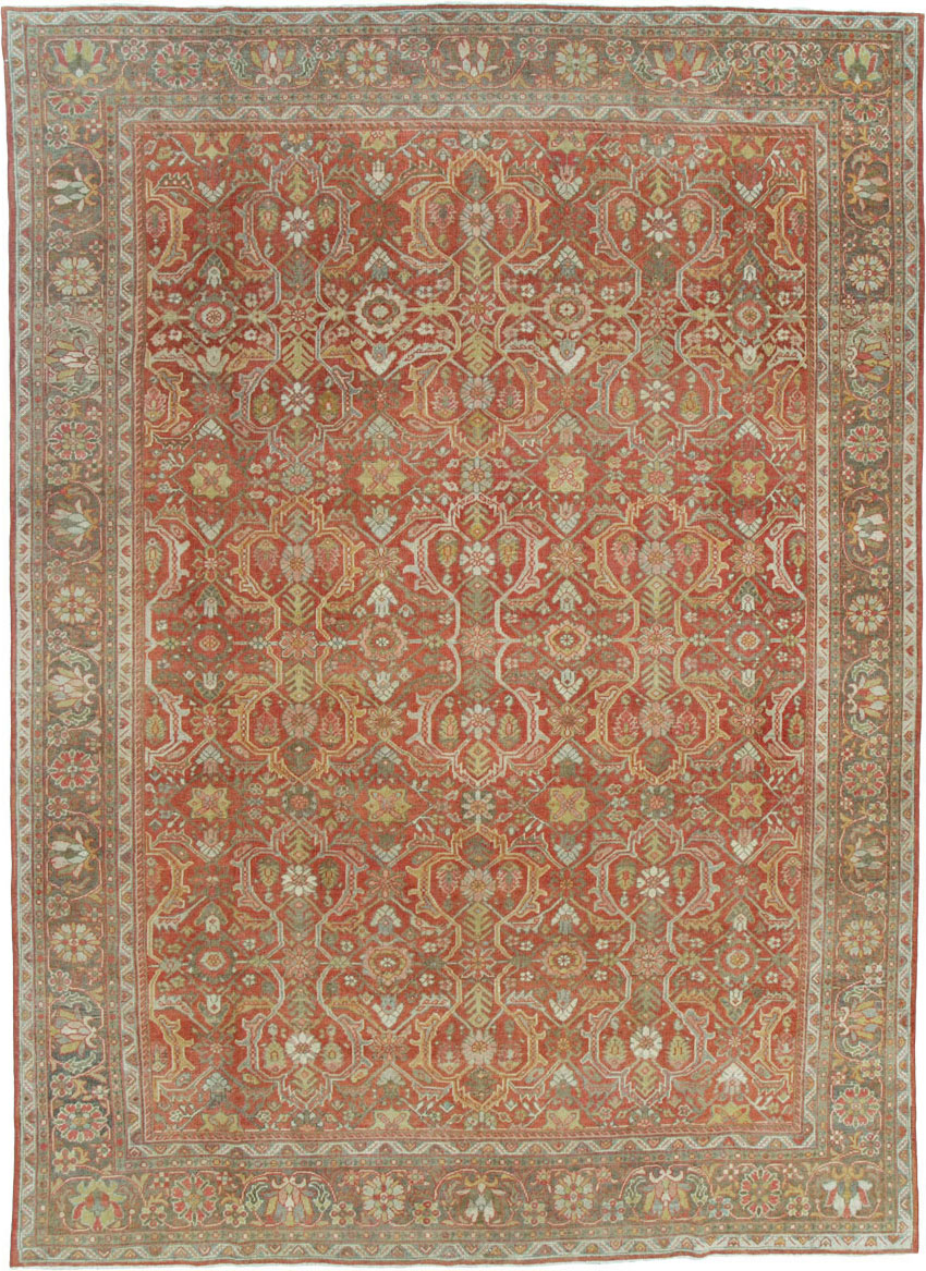 Antique Persian Mahal Carpet, No.24962 - Staging