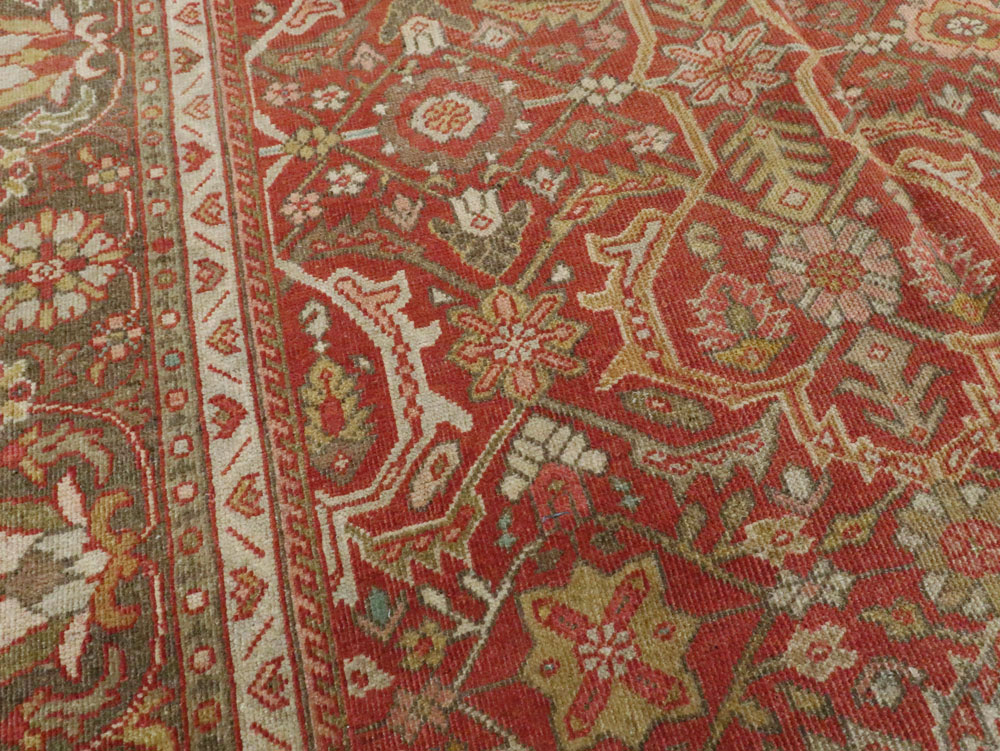 Antique Persian Mahal Carpet, No.24962 - Staging