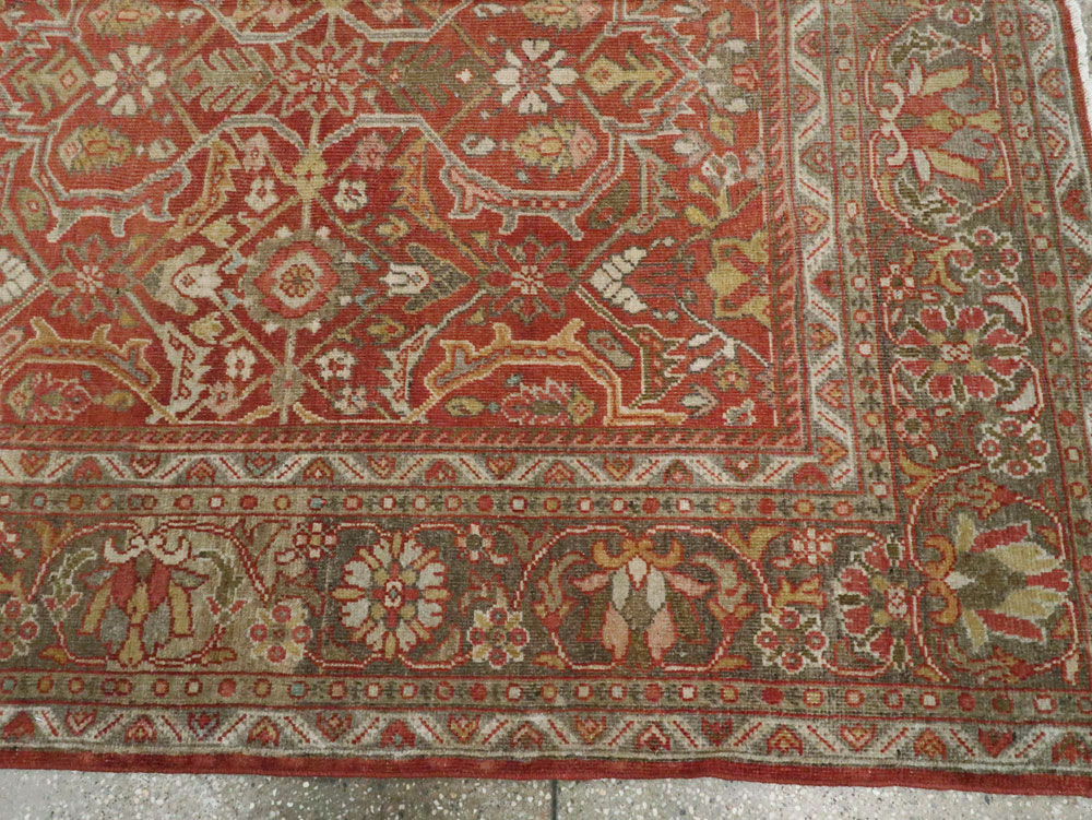 Antique Persian Mahal Carpet, No.24962 - Staging
