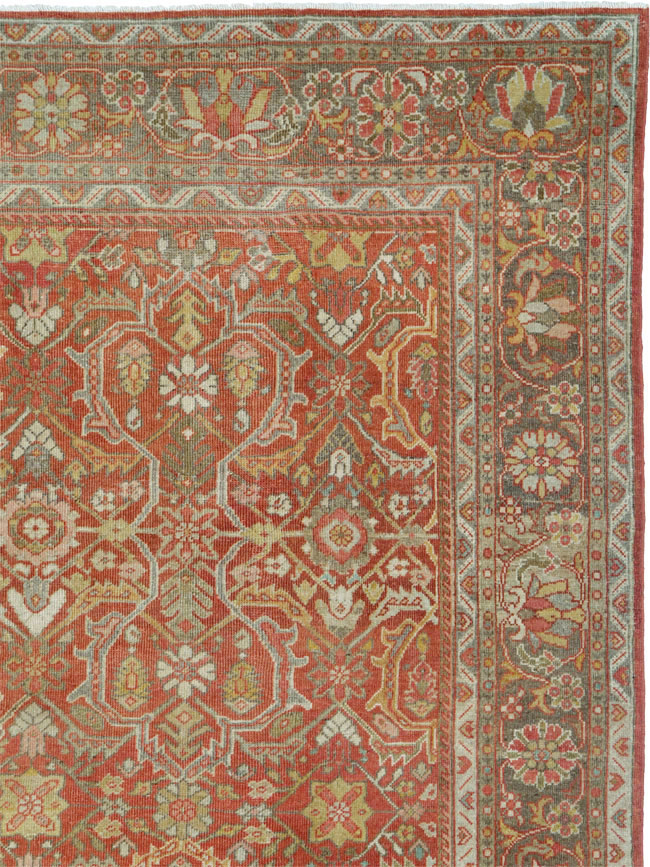 Antique Persian Mahal Carpet, No.24962 - Staging