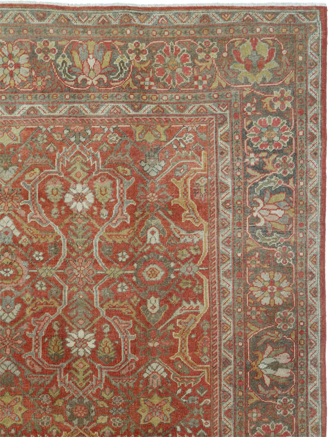 Antique Persian Mahal Carpet, No.24962 - Staging