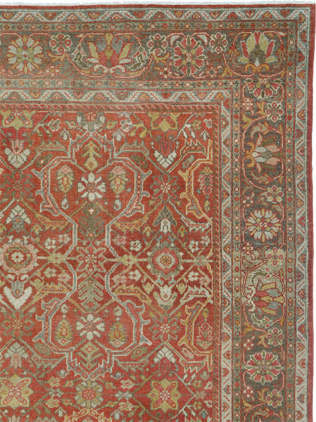 Antique Persian Mahal Carpet, No.24962 - Staging