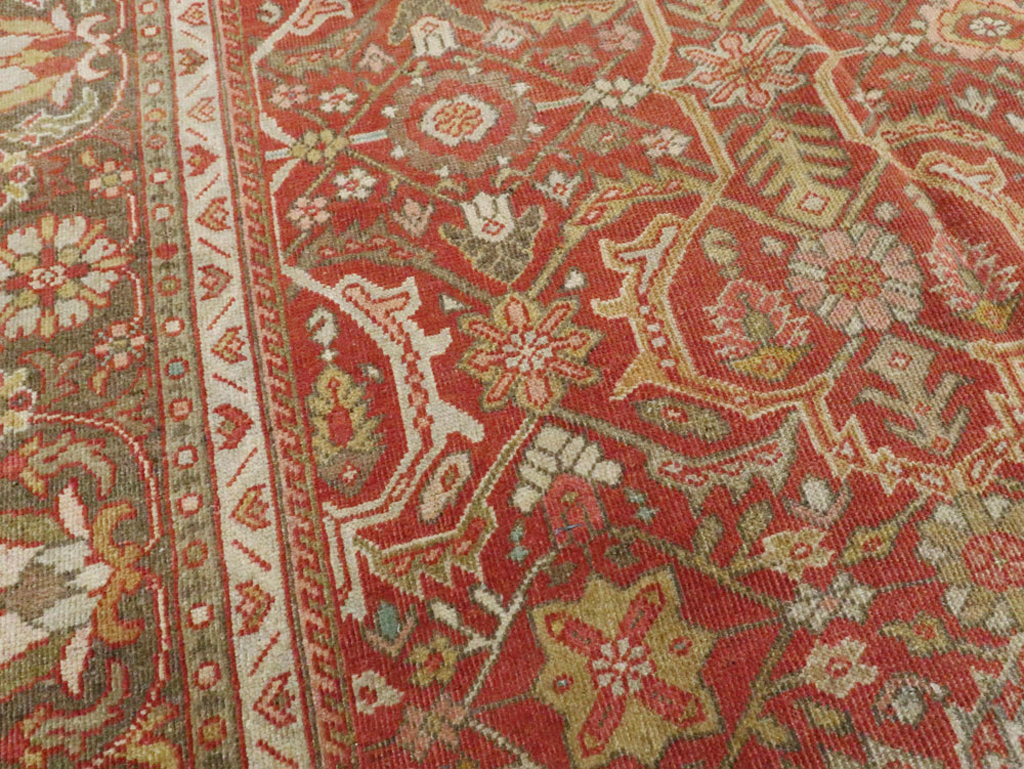 Antique Persian Mahal Carpet, No.24962 - Staging