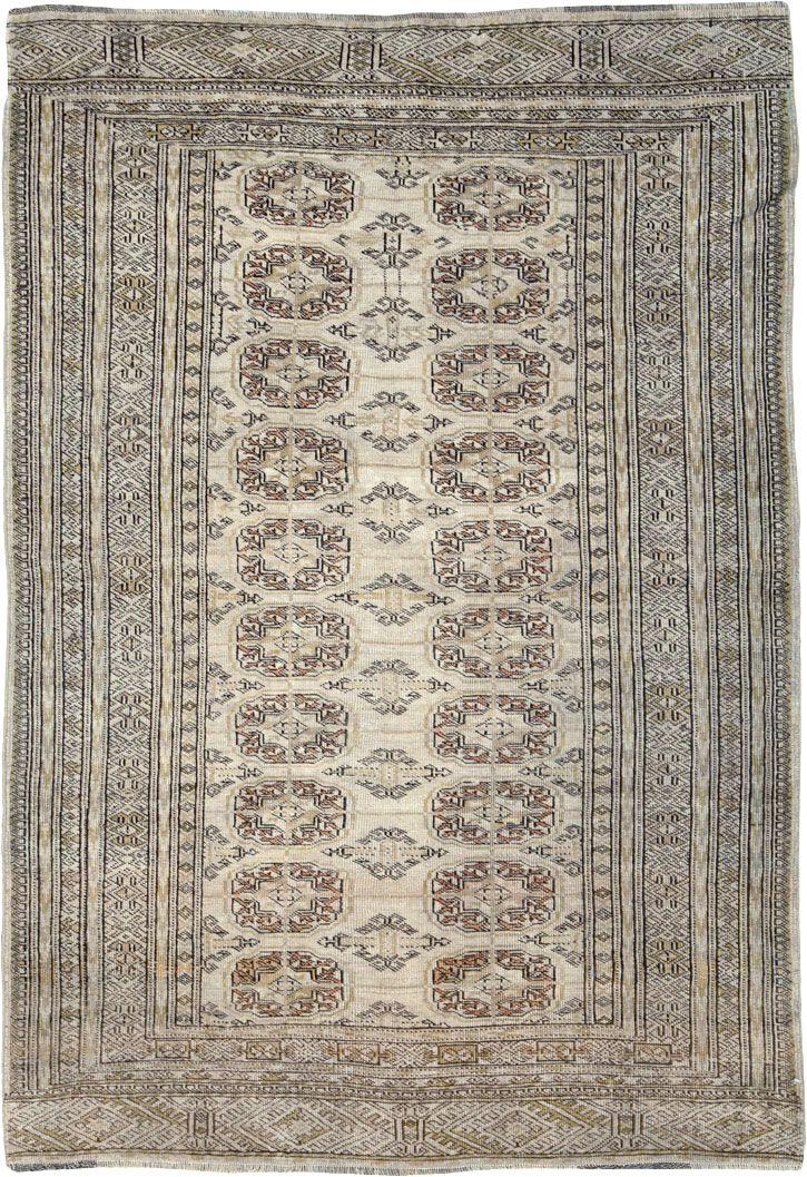 Vintage Central Asian Turkoman Rug, No.24963 - Staging
