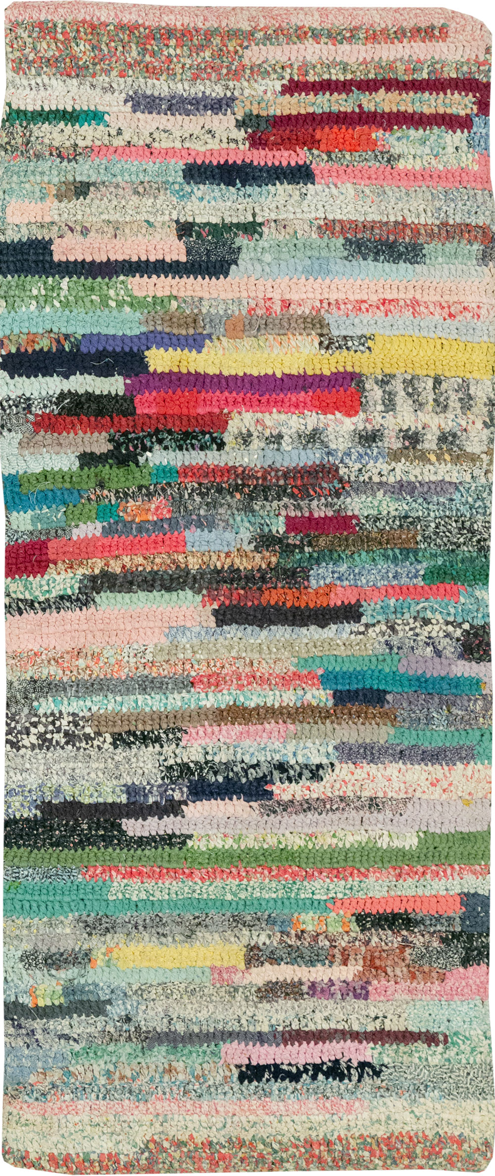 Vintage American Braid Throw Rug, No.24981 - Staging