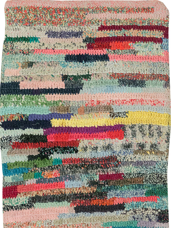 Vintage American Braid Throw Rug, No.24981 - Staging