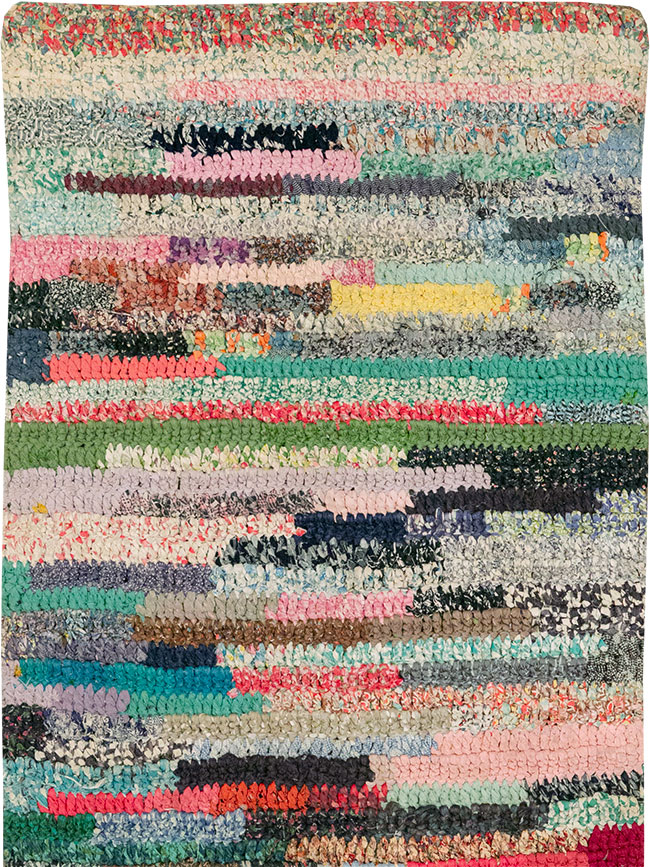 Vintage American Braid Throw Rug, No.24981 - Staging