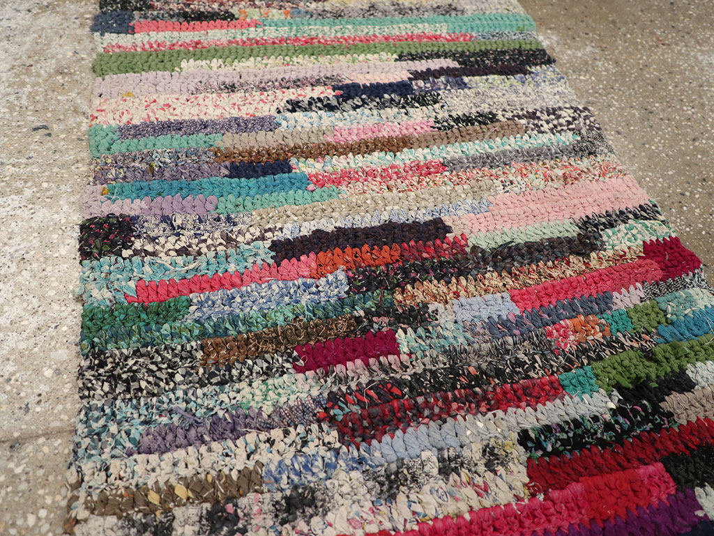 Vintage American Braid Throw Rug, No.24981 - Staging