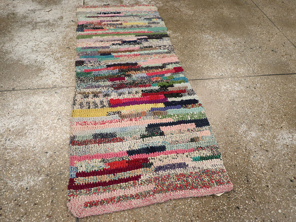 Vintage American Braid Throw Rug, No.24981 - Staging