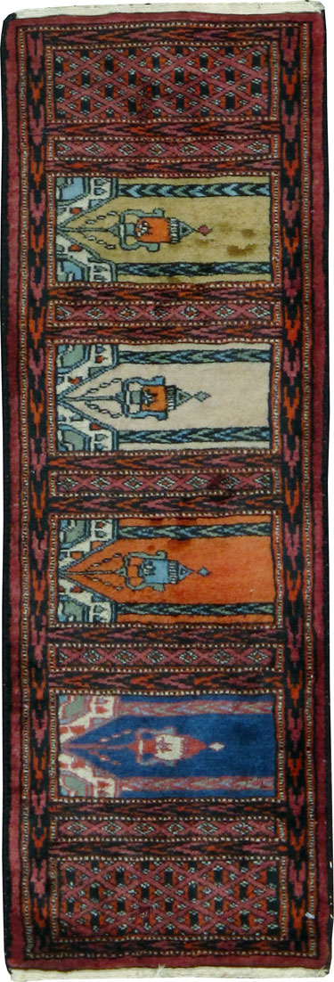 Vintage Turkoman Rug, No.24987 - Staging
