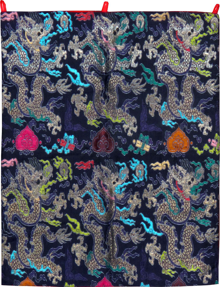 Burmese High Relief Richly Embroidered Tapestry, No.24992 - Staging