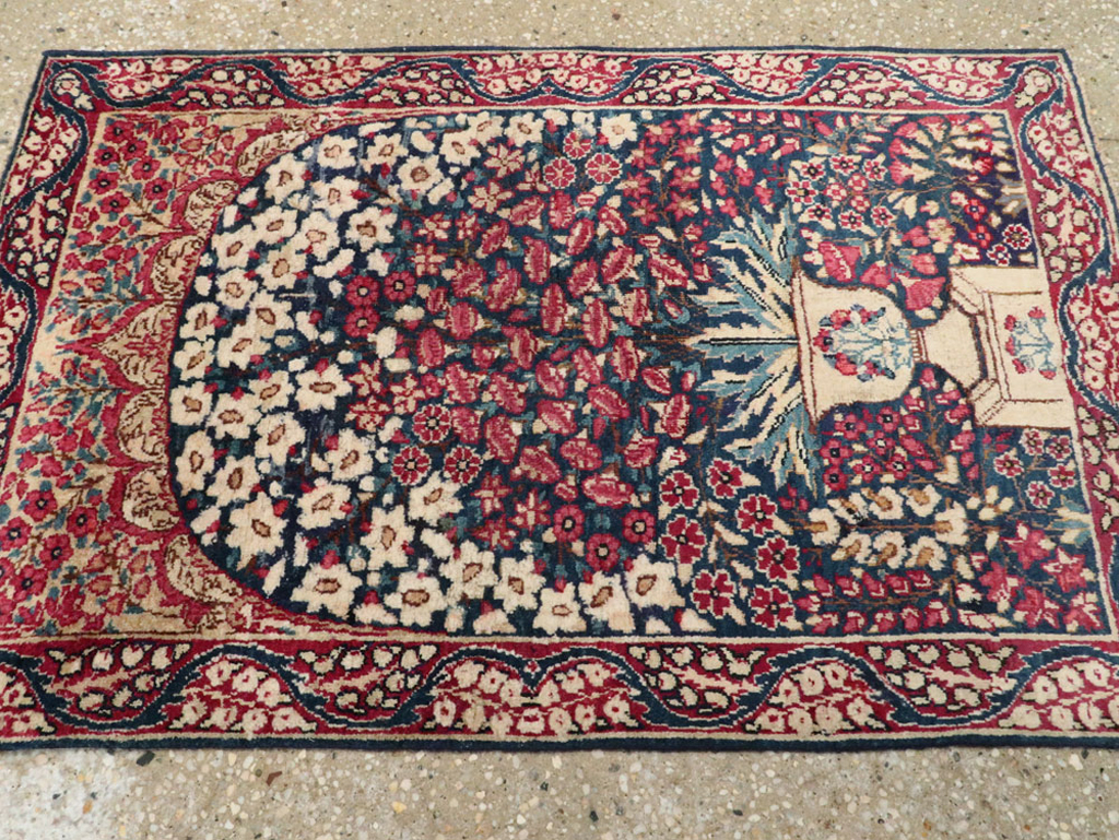 Antique Persian Lavar Kerman Rug, No.24995 - Staging