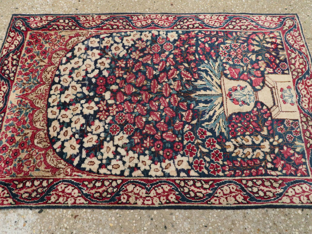 Antique Persian Lavar Kerman Rug, No.24995 - Staging