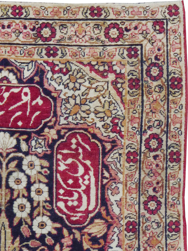 Antique Persian Lavar Kerman Rug, No.24996 - Staging