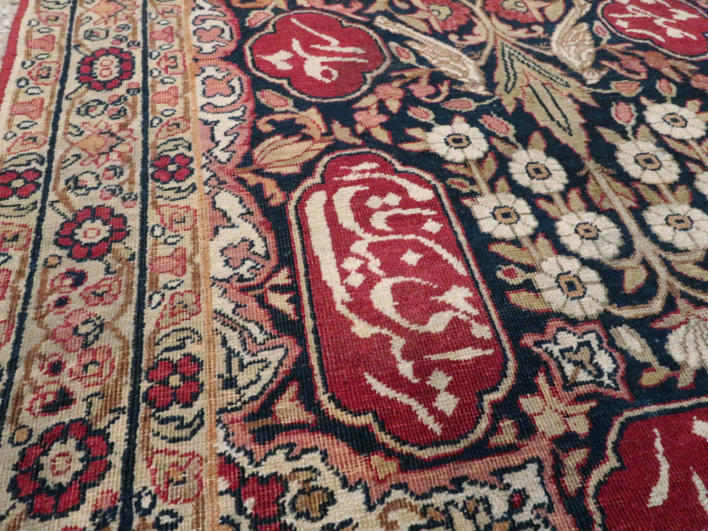 Antique Persian Lavar Kerman Rug, No.24996 - Staging