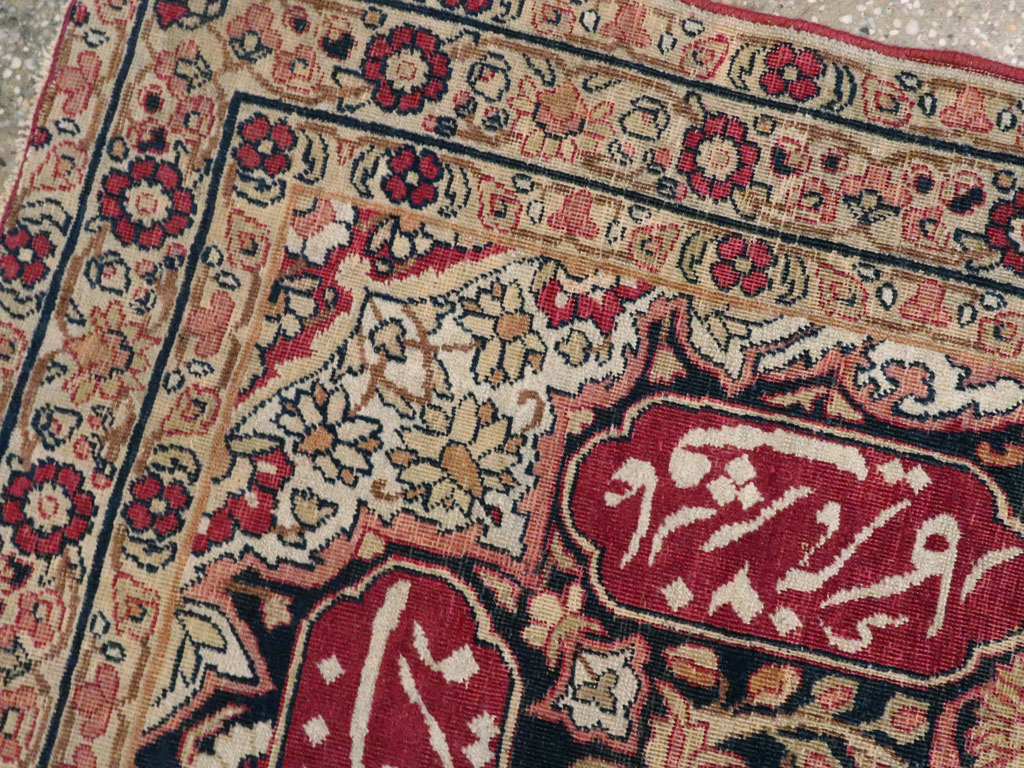 Antique Persian Lavar Kerman Rug, No.24996 - Staging