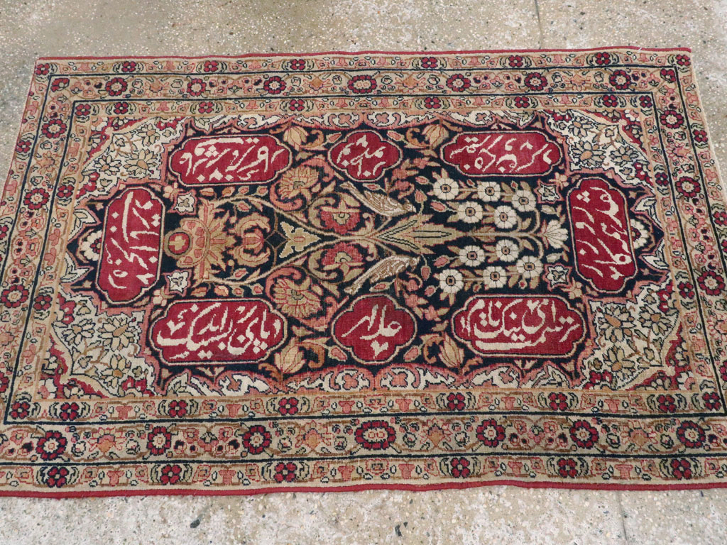 Antique Persian Lavar Kerman Rug, No.24996 - Staging