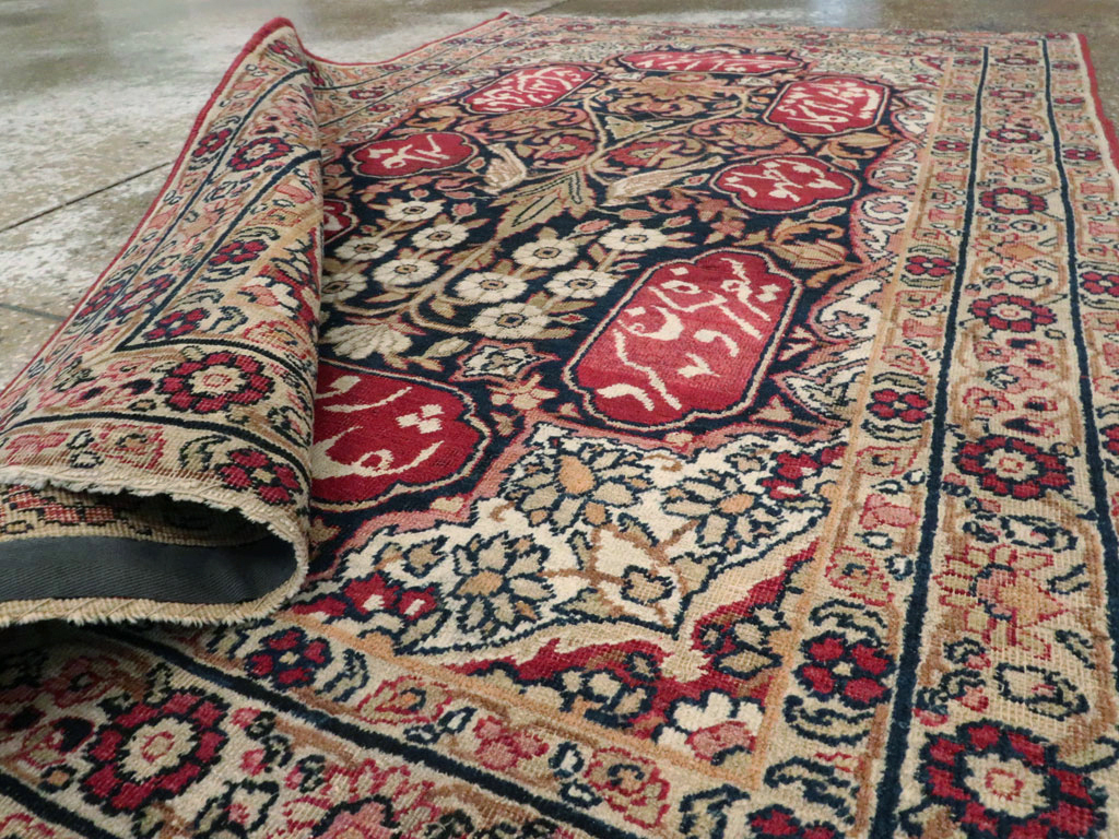 Antique Persian Lavar Kerman Rug, No.24996 - Staging