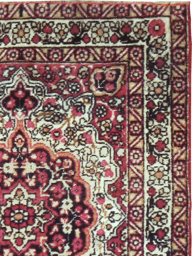 Antique Persian Lavar Kerman Rug, No.25003 - Staging