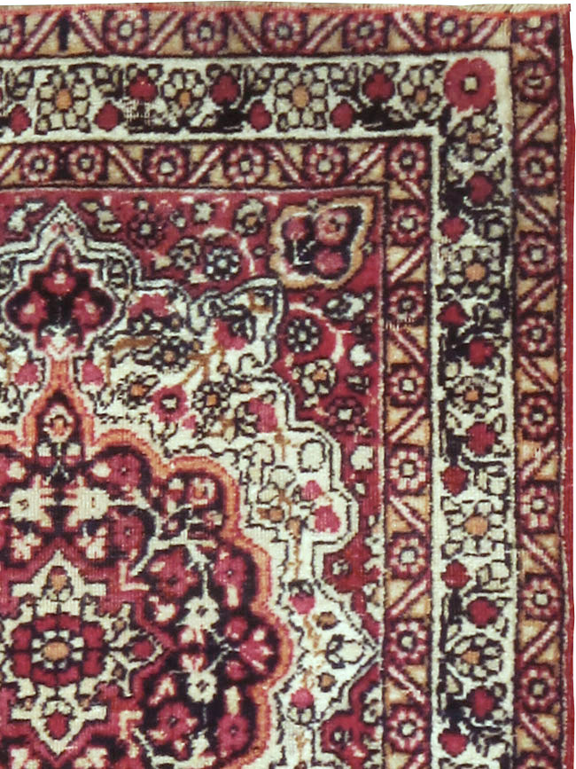 Antique Persian Lavar Kerman Rug, No.25003 - Staging