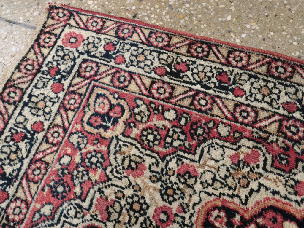 Antique Persian Lavar Kerman Rug, No.25003 - Staging