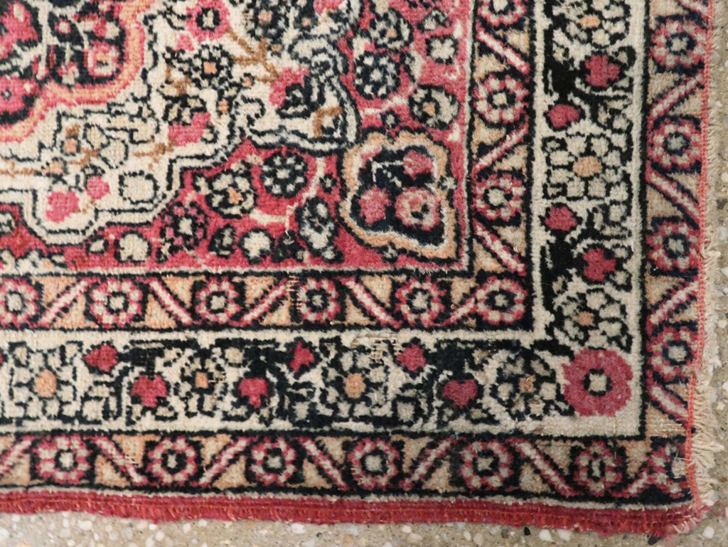 Antique Persian Lavar Kerman Rug, No.25003 - Staging