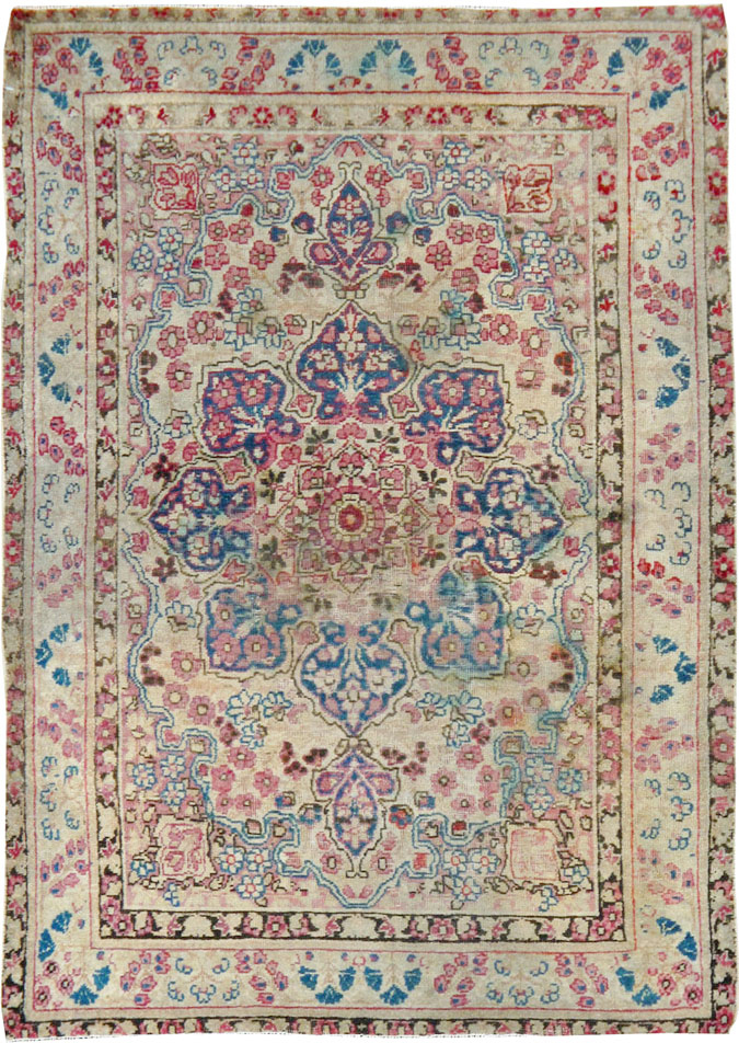 Antique Persian Lavar Kerman Rug, No.25007 - Staging