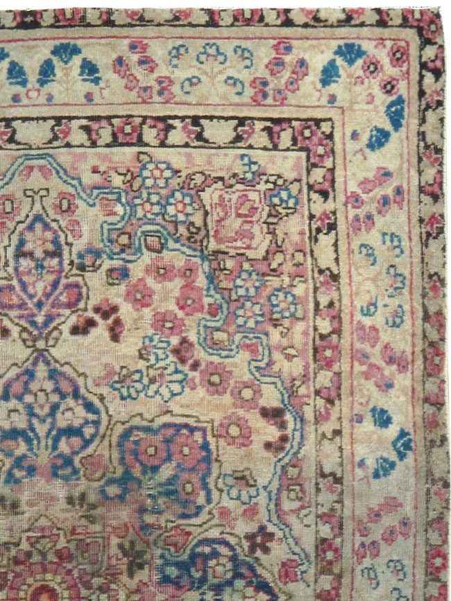 Antique Persian Lavar Kerman Rug, No.25007 - Staging