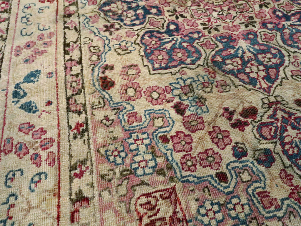 Antique Persian Lavar Kerman Rug, No.25007 - Staging