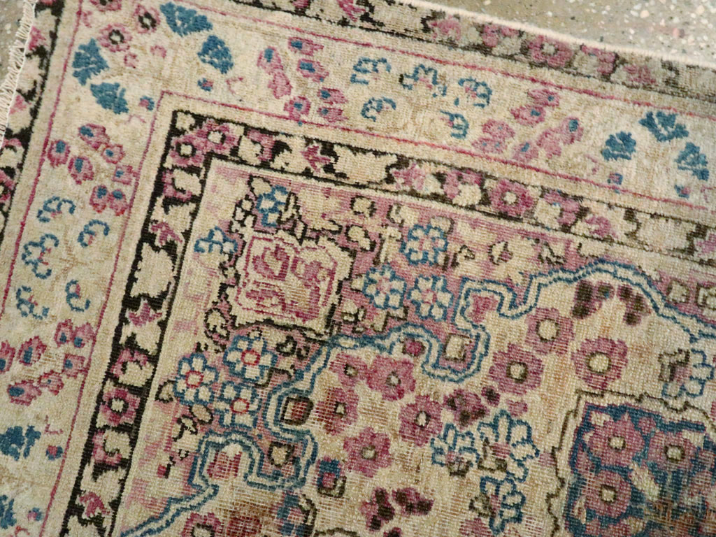 Antique Persian Lavar Kerman Rug, No.25007 - Staging