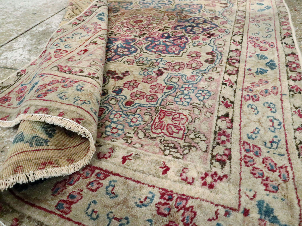 Antique Persian Lavar Kerman Rug, No.25007 - Staging