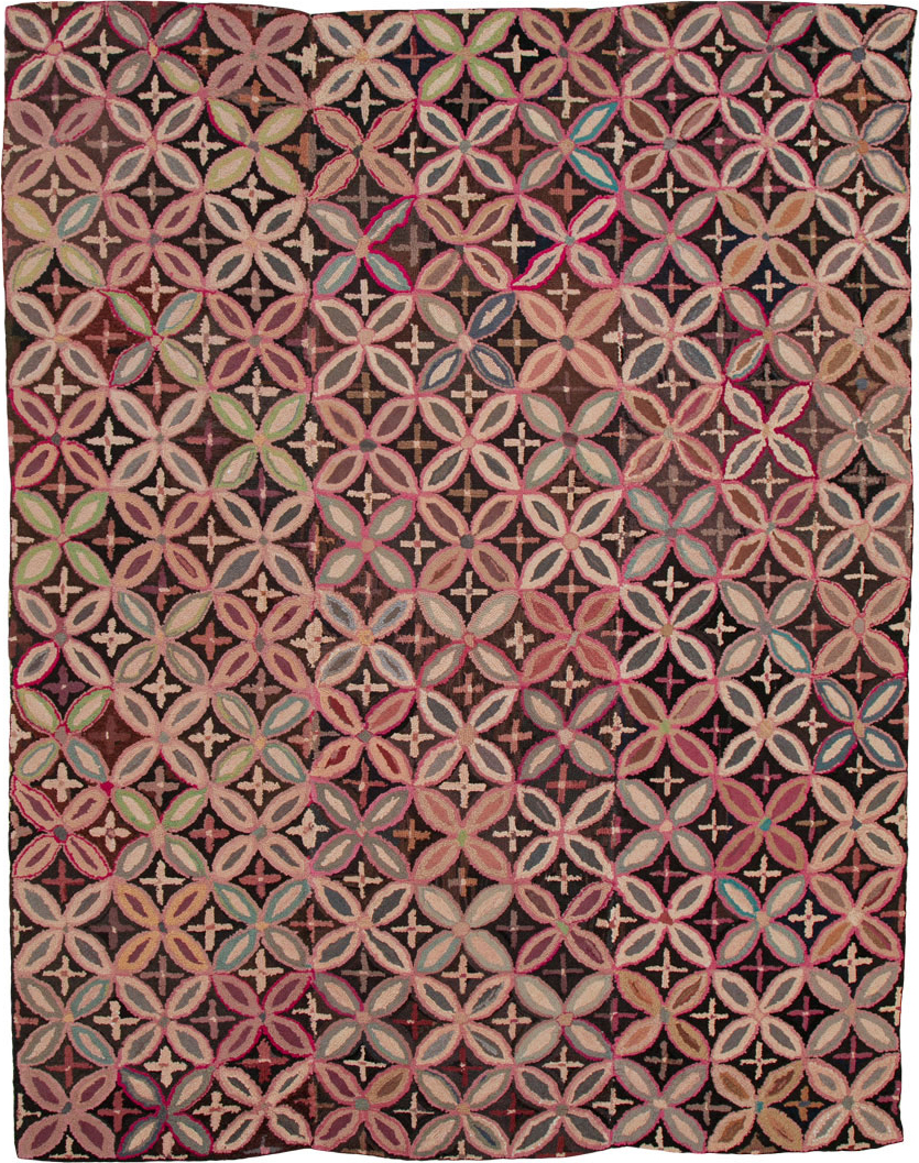 Antique American Hook Rug, No.25033 - Staging