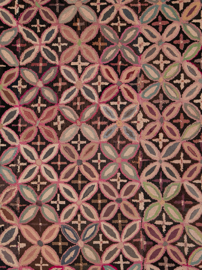 Antique American Hook Rug, No.25033 - Staging