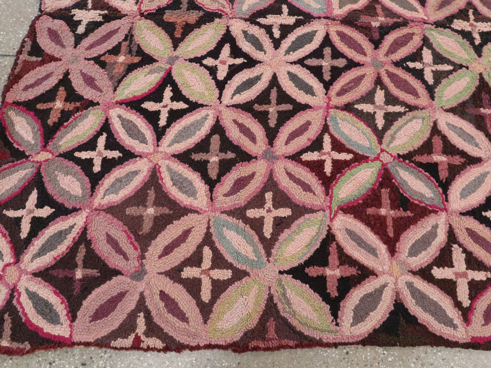Antique American Hook Rug, No.25033 - Staging
