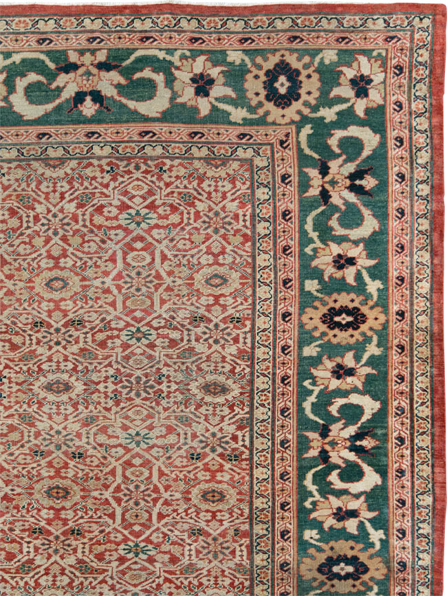Antique Persian Mahal Large Carpet, No.25039 - Staging
