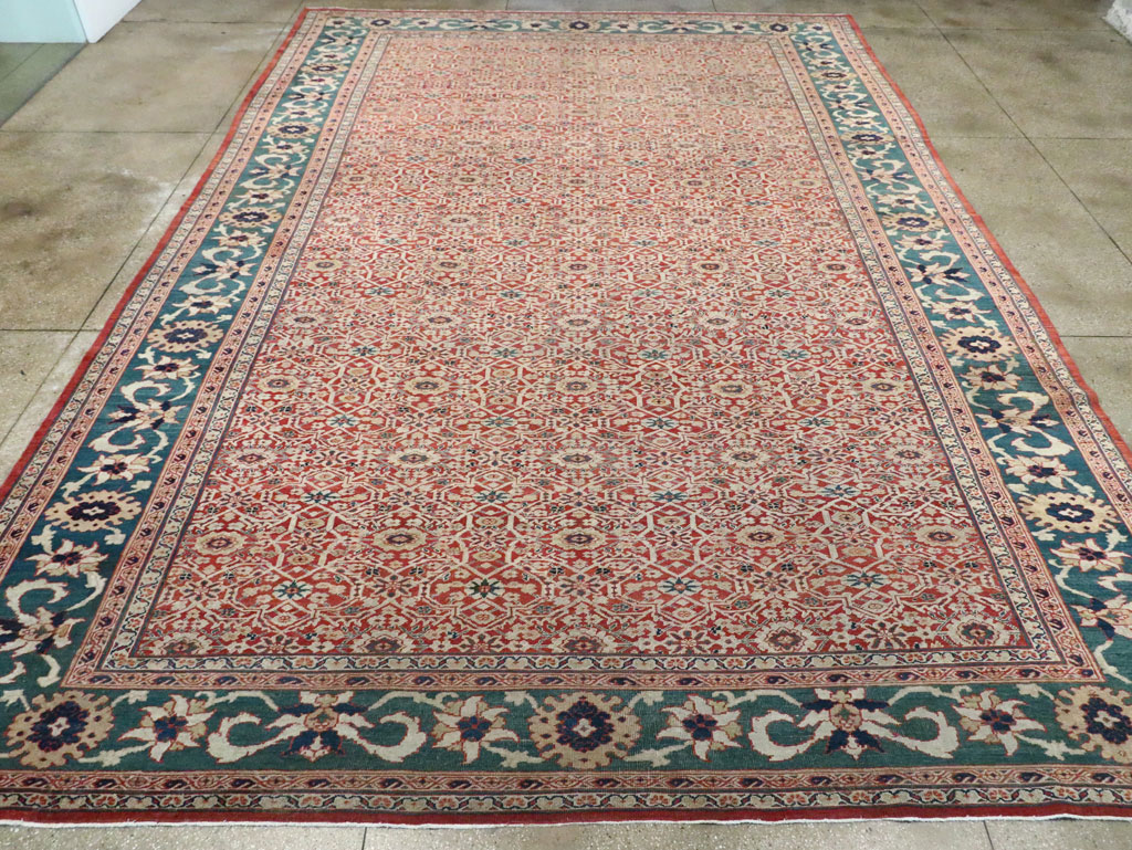 Antique Persian Mahal Large Carpet, No.25039 - Staging