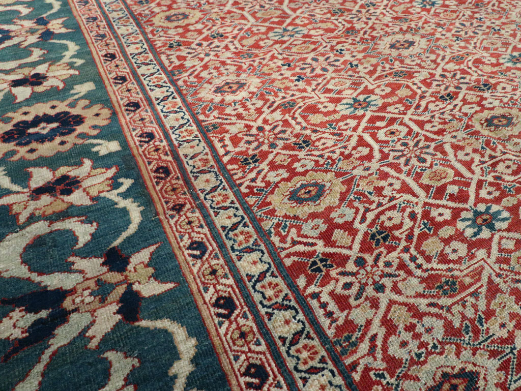 Antique Persian Mahal Large Carpet, No.25039 - Staging