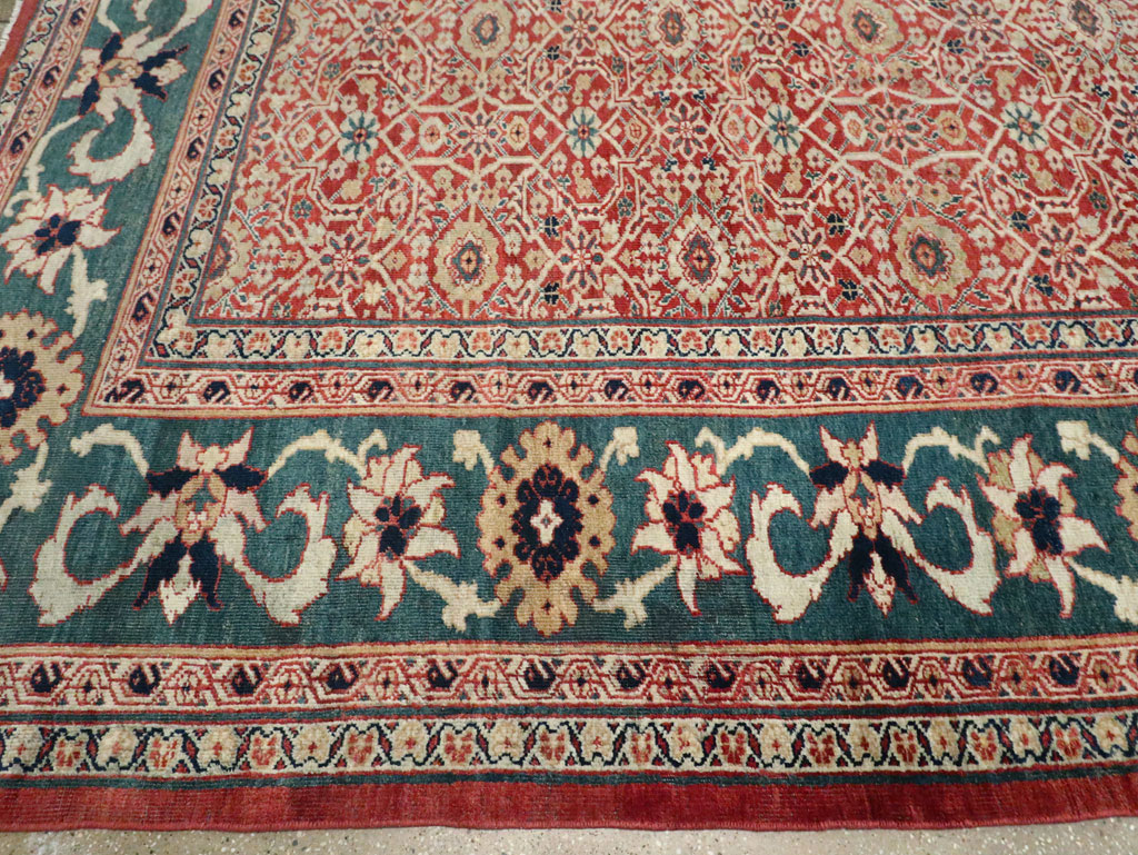 Antique Persian Mahal Large Carpet, No.25039 - Staging