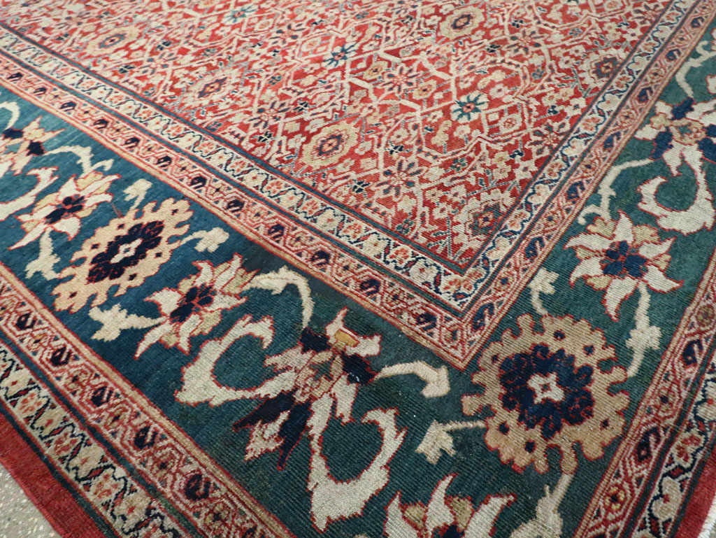 Antique Persian Mahal Large Carpet, No.25039 - Staging