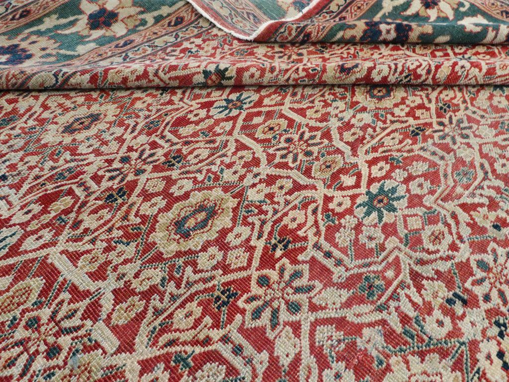Antique Persian Mahal Large Carpet, No.25039 - Staging
