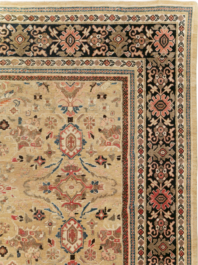 Antique Persian Mahal Room Size Carpet, No.25058 - Staging