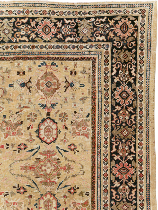 Antique Persian Mahal Room Size Carpet, No.25058 - Staging